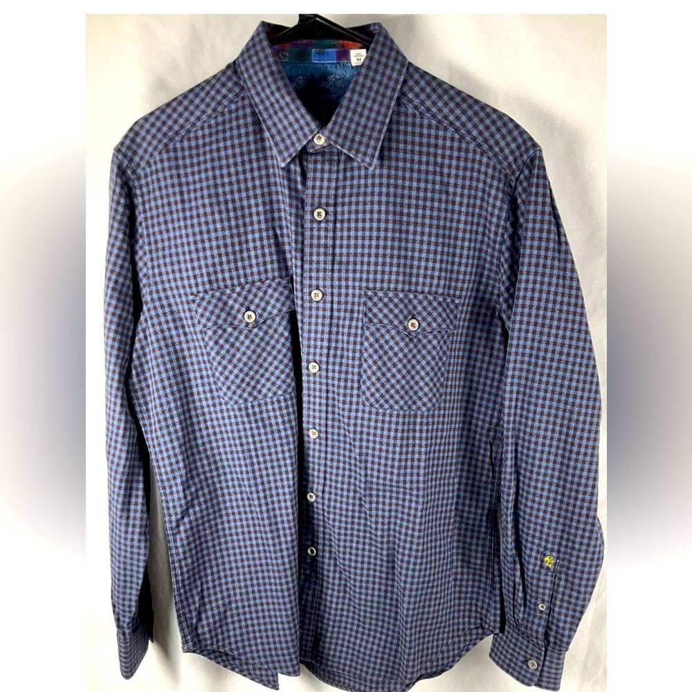 Robert Graham‎ Mens Medium Button Up Flip Cuff Long Sleeve Shirt Casual Dressy